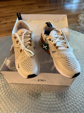 Nike Air Max 270 Sneakers - Cream and Tan Accents